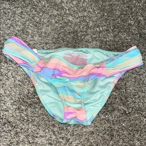 New Women’s Victoria's Secret Pastel Tie-Dye Bikini Bottoms Mint Pink lilac Xs